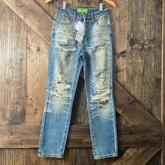 FREE PEOPLE x Sandrine Rose Butterfly Straight Leg Jeans - Picture 2 of 10